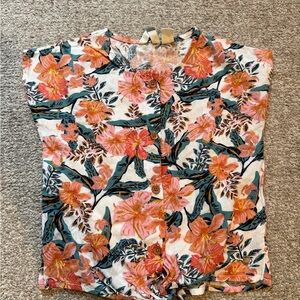 Floral Roxy Girl ButtonTop